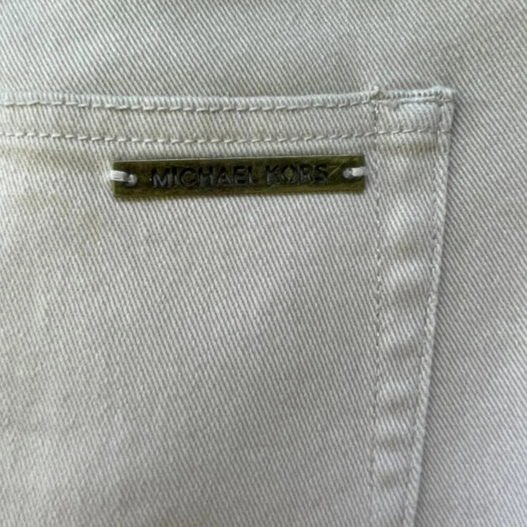 Michael Kors Women's Cotton Cropped Ankle High Rise Skinny Sand Jeans Size 10 - Picture 6 of 9
